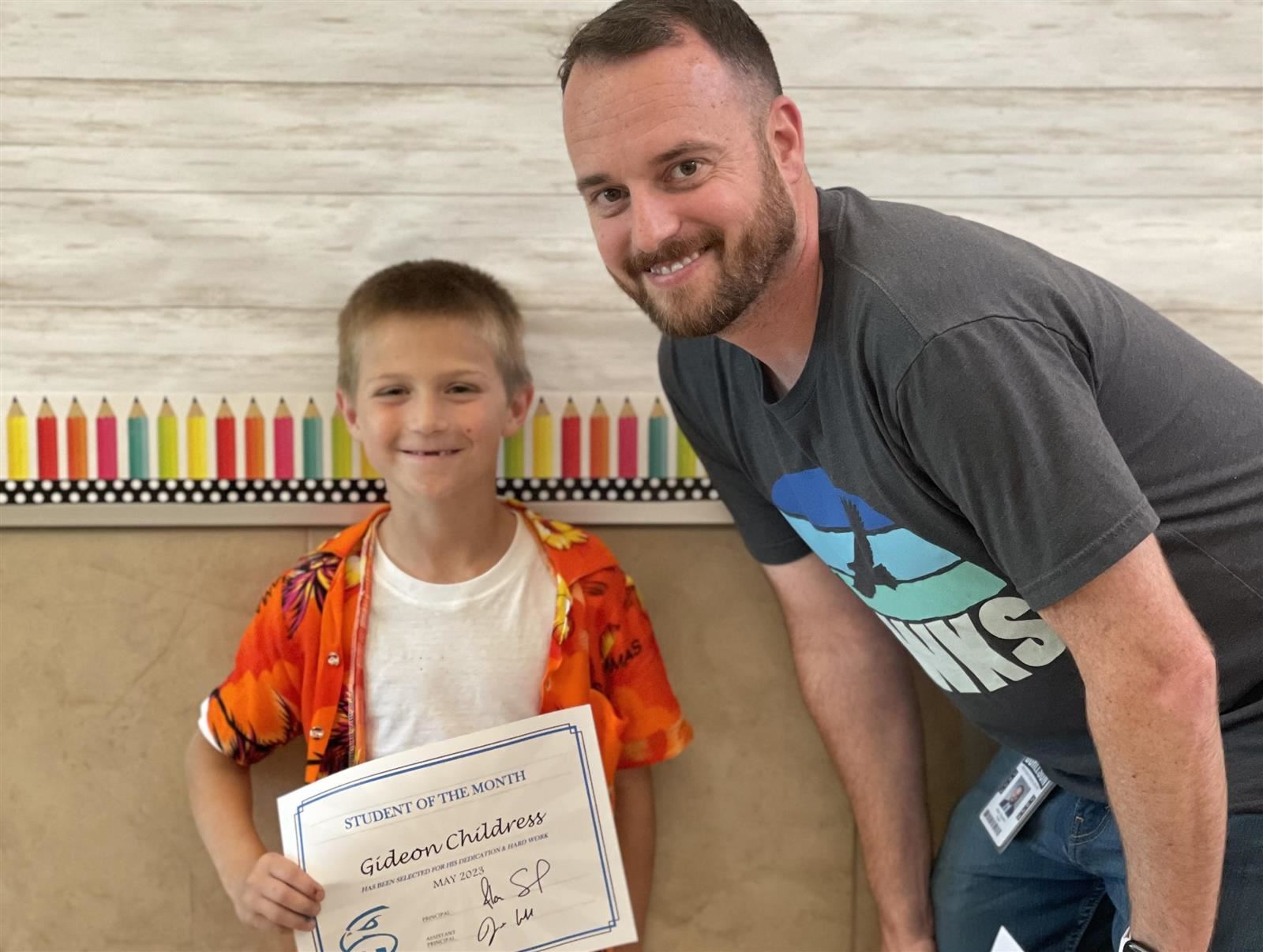  Photo of May 2023 Hajek Student of the Month